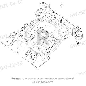 Mid RR floor assy - 51300***V64A