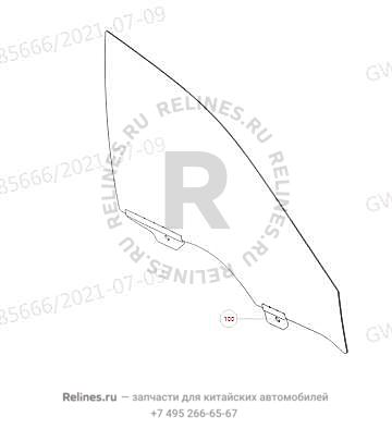 Стекло двери передней правой