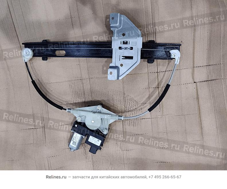 Трапеция стеклоподъемника передней левой двери в сборе с мотором