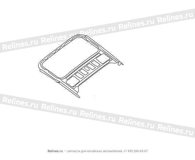 Reinf plate roof panel