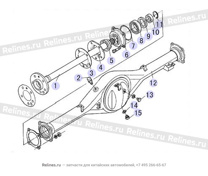 RR axle assy - 2400***61DJ