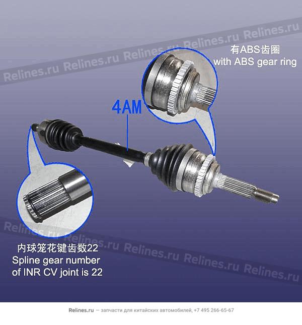 Привод колеса левый в сборе - S21-2***10CB