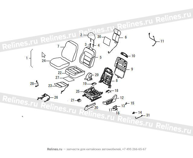 FR seat assy LH - 680035***09AE3