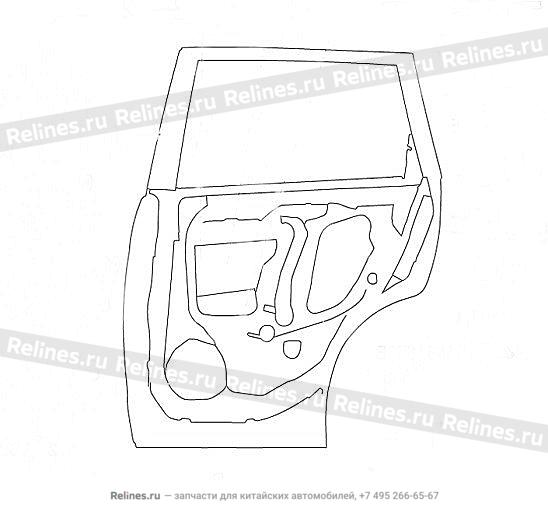 RR door assy RH - 62012***Z16A