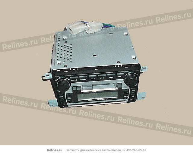 Магнитола CD+ кассета (2 DIN) (нового образца) (серебро) - 7003010A2-F - 79010***00-A1