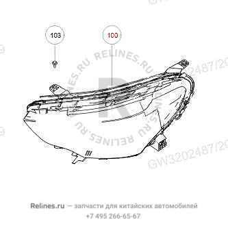 Фара передняя левая в сборе - 41211***T01A