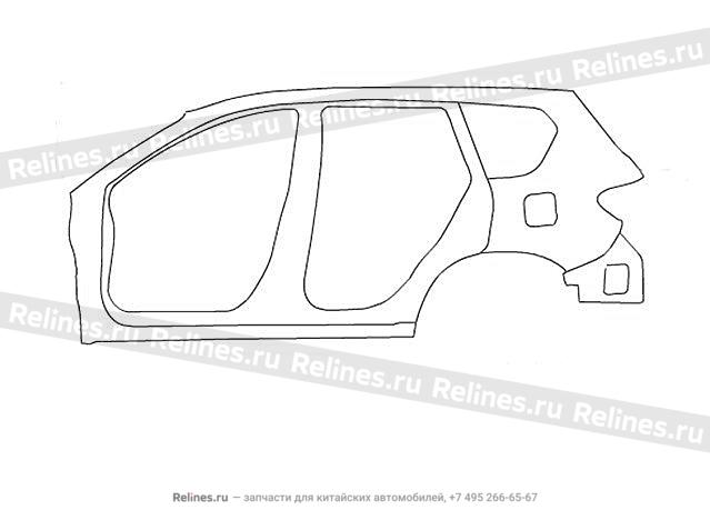 Боковина кузова левая - 54011***Z36B