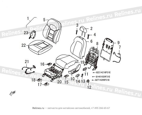 FR seat assy LH - 68000***Z08AA