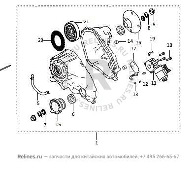 Коробка раздаточная в сборе - 18001***V86A