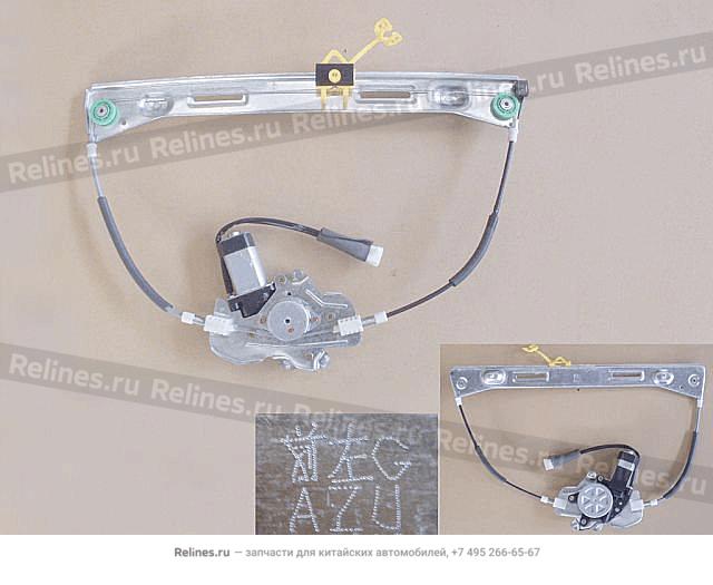 Glass regulator assy-fr door LH - 6104***M16