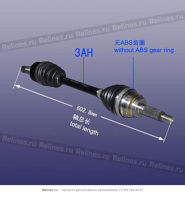 Привод колеса левый в сборе (без ABS) - S11-2***10DB