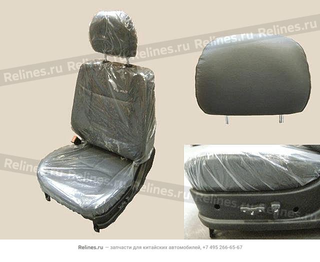 FR seat assy LH(elec leather heat black) - 6800100-***-D1-0804