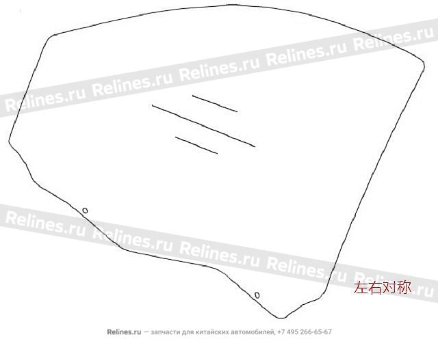 FR door glass assy RH - 61032***W09A