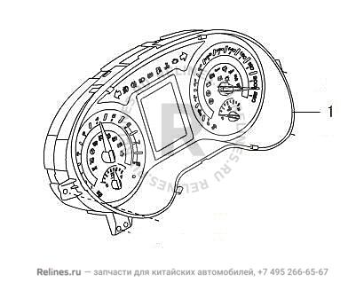 Combination inst panel assy