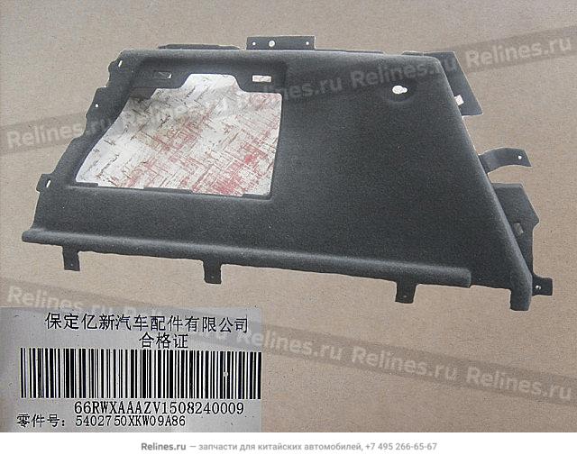 LWR guard plate soft cover assy RR side - 540275***09A86