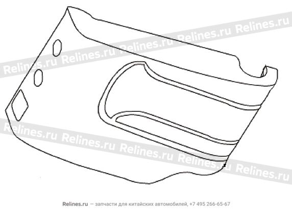 RR row seat backrest frame assy,RH