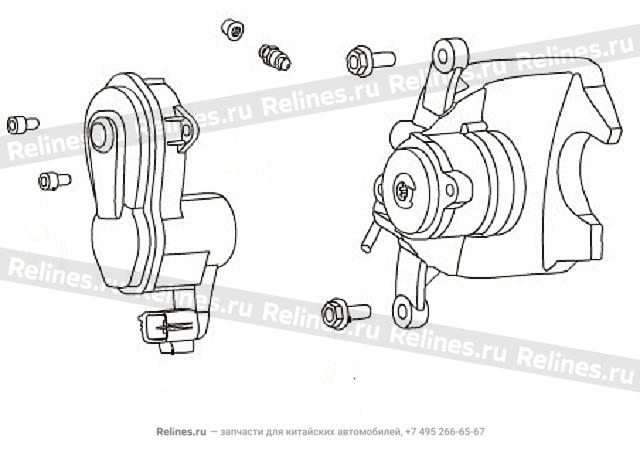 RR brake caliper motor assy,RH - 35021***V08A