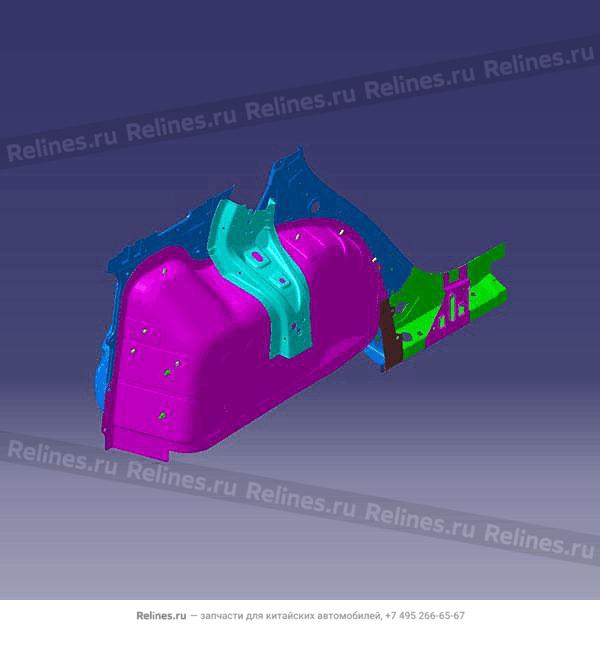 RR wheel arch-lh