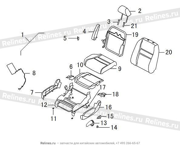 Driver seat assy - 680010***16A3Y