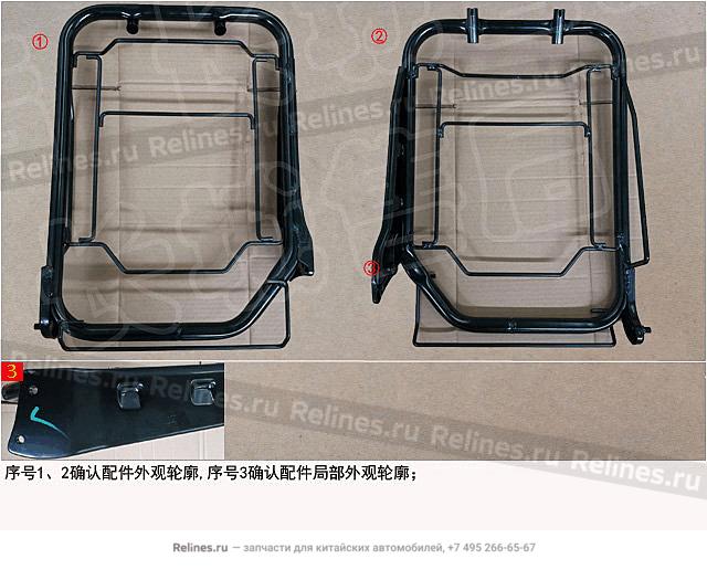 Backrest frame assy,FR passenger seat