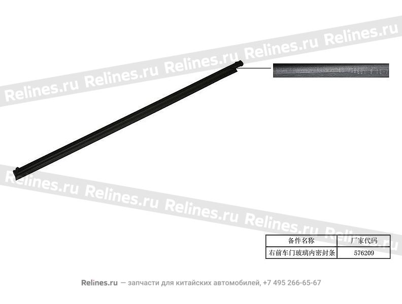 Inner weather strip,RF door glass