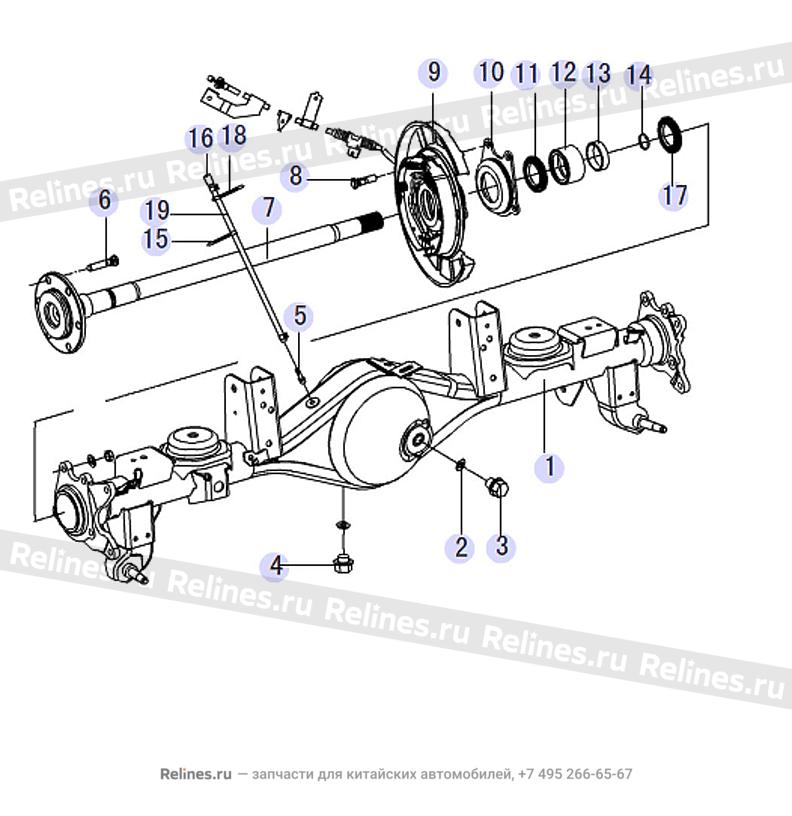 RR axle assy - 2400***K09