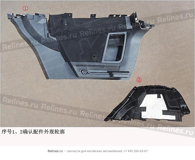 LWR guard plate assy c pillar LH - 540221***00B86