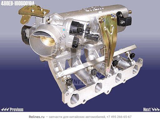 Intake manifold with throttle&oil track