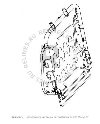 Co-driver seat backrest frame assy - 69011***00XA