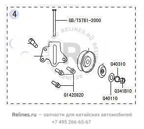 Tension pulley brkt-p/s pump - 3407***D01