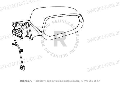 Зеркало боковое правое в сборе - 82021***W03A