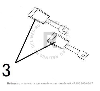 Замок передний левый ремня безопастности (black) - 581130***0XA84