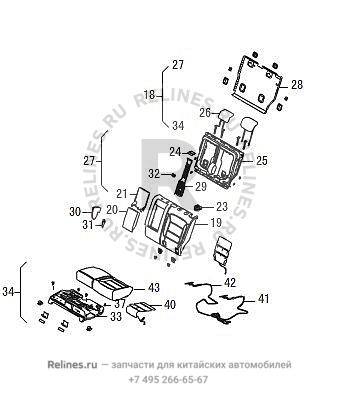 Mid seat assy LH