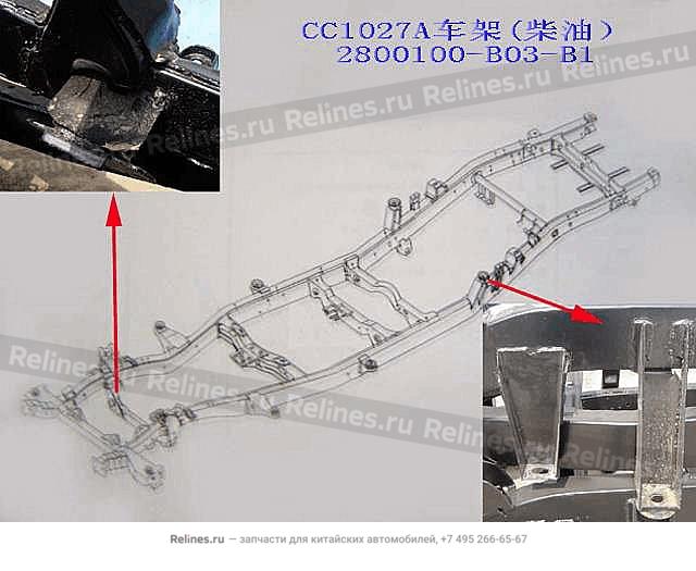 Frame assy(CC1027AC diesel) - 28001***03-B1