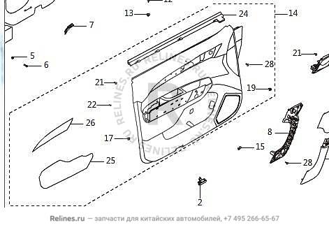 INR guard plate assy-fr door LH - 610230***64A86