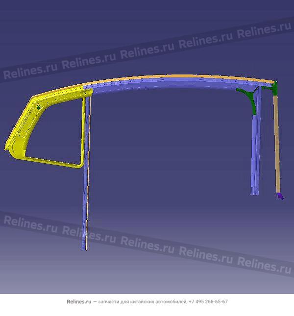 Уплотнитель стекла двери задней левой M1D/M1DFL2/J60/M1DFL3 - J60-***111