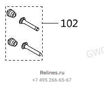 Штифт суппорта тормозного - 35011***W02A