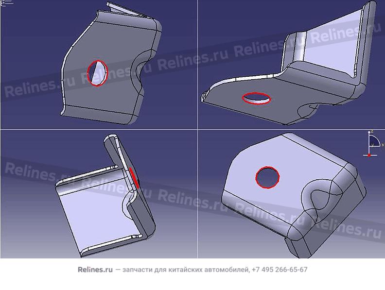 Кронштейн крепления переднего правого крыла - 50380***0C15