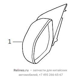 Зеркало боковое левое в сборе