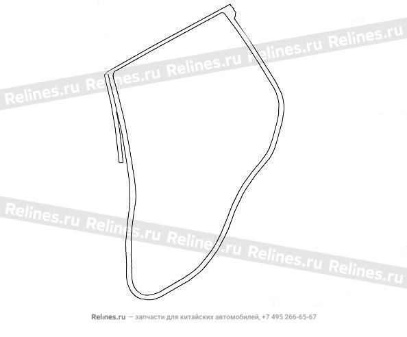 Seal strip assy RR door LH