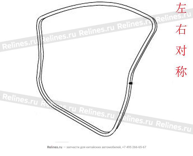 Уплотнитель проёма двери передней правой - 61071***Z08B