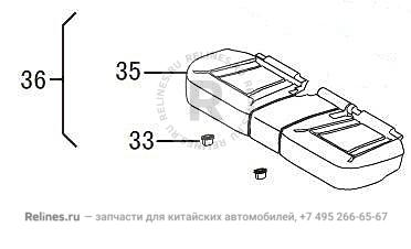 Cushion assy,RR row seat - 705310***00D86