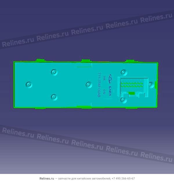 Glass regulator switch-fr door LH