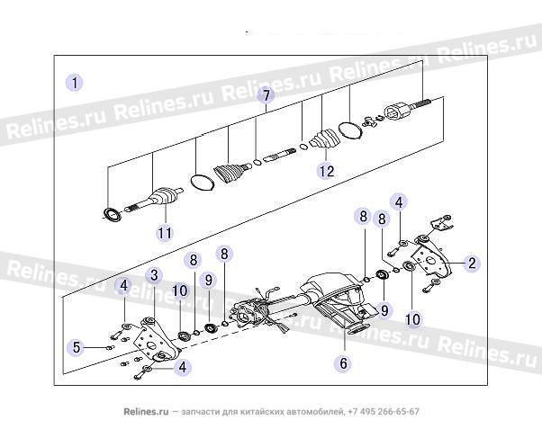 FR drive axle assy - 2300***F05