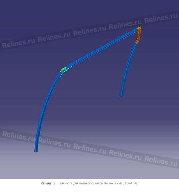 RR door glass run channel seal RH