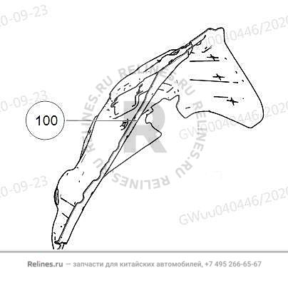 Накладка звукоизоляционная левая