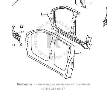 Панель кузова боковая левая - 54011***W01A