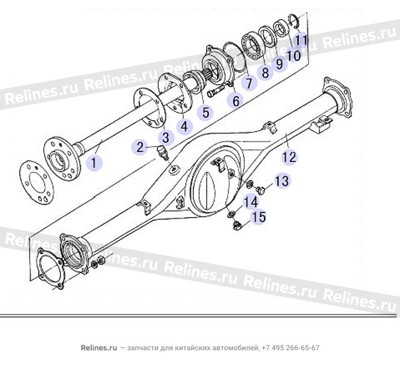 RR axle assy - 2400***64D