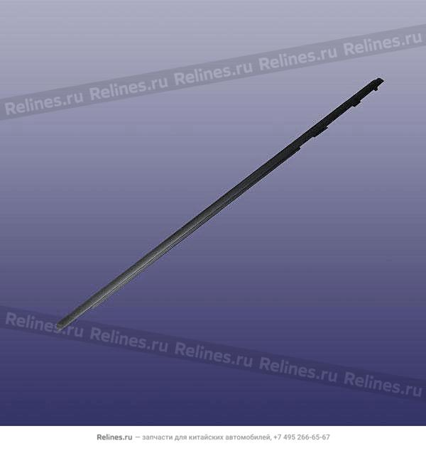 Молдинг (уплотнитель) стекла двери задней левой наружный (бархотка) - T11-***210