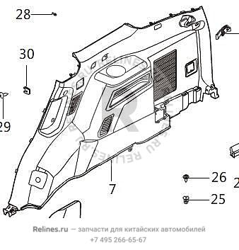 Panel assy,trunk trim,RH - 540252***08B86